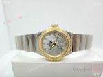 Swiss Copy Omega Constellation Women watch 2-Tone Silver Dial